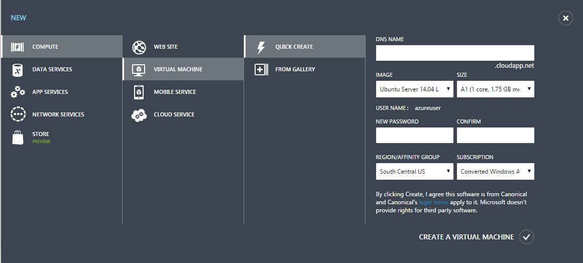 Create VM