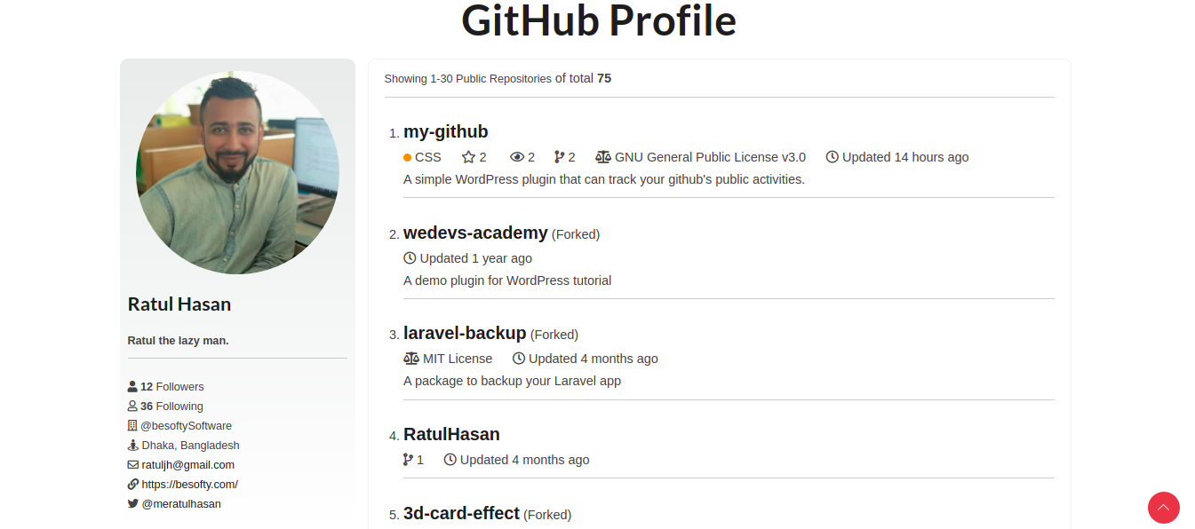 GitHub Profile