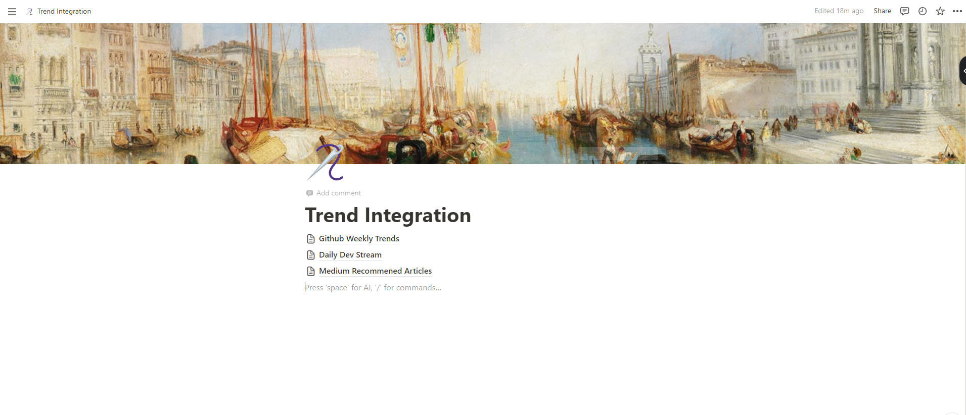 Integration Page