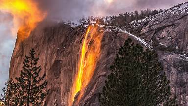 Firefall at Horsetail Fall, Yosemite National Park, California (© Gregory B Cuvelier/Shutterstock)