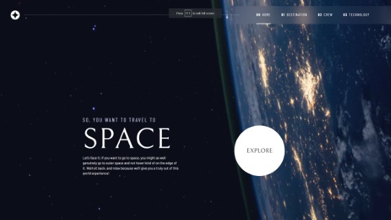 space tourism website