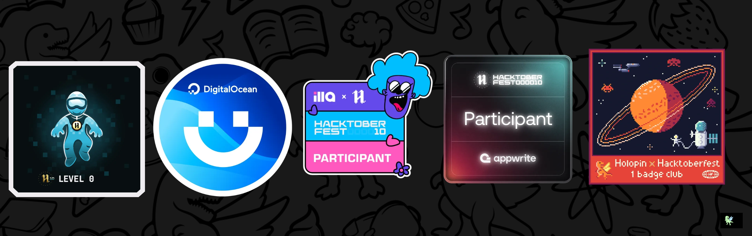 An image of @abhishekrawat22's Holopin badges, which is a link to view their full Holopin profile