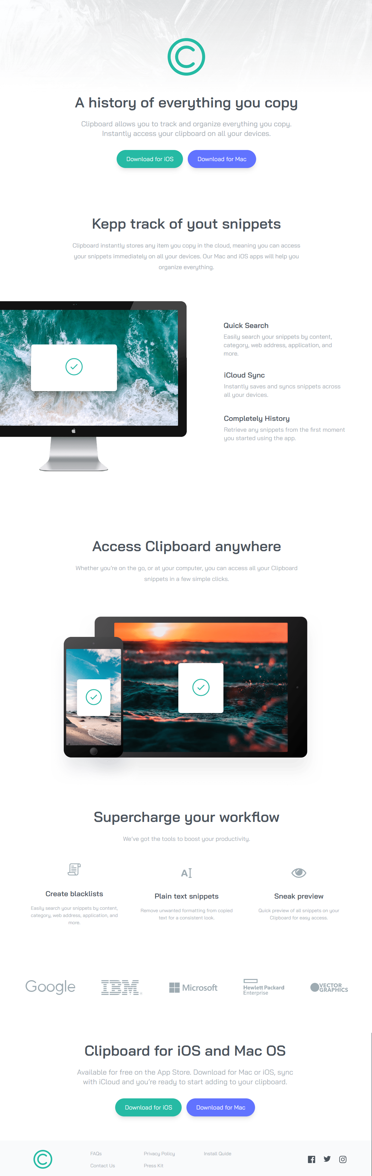 Clipboard website image