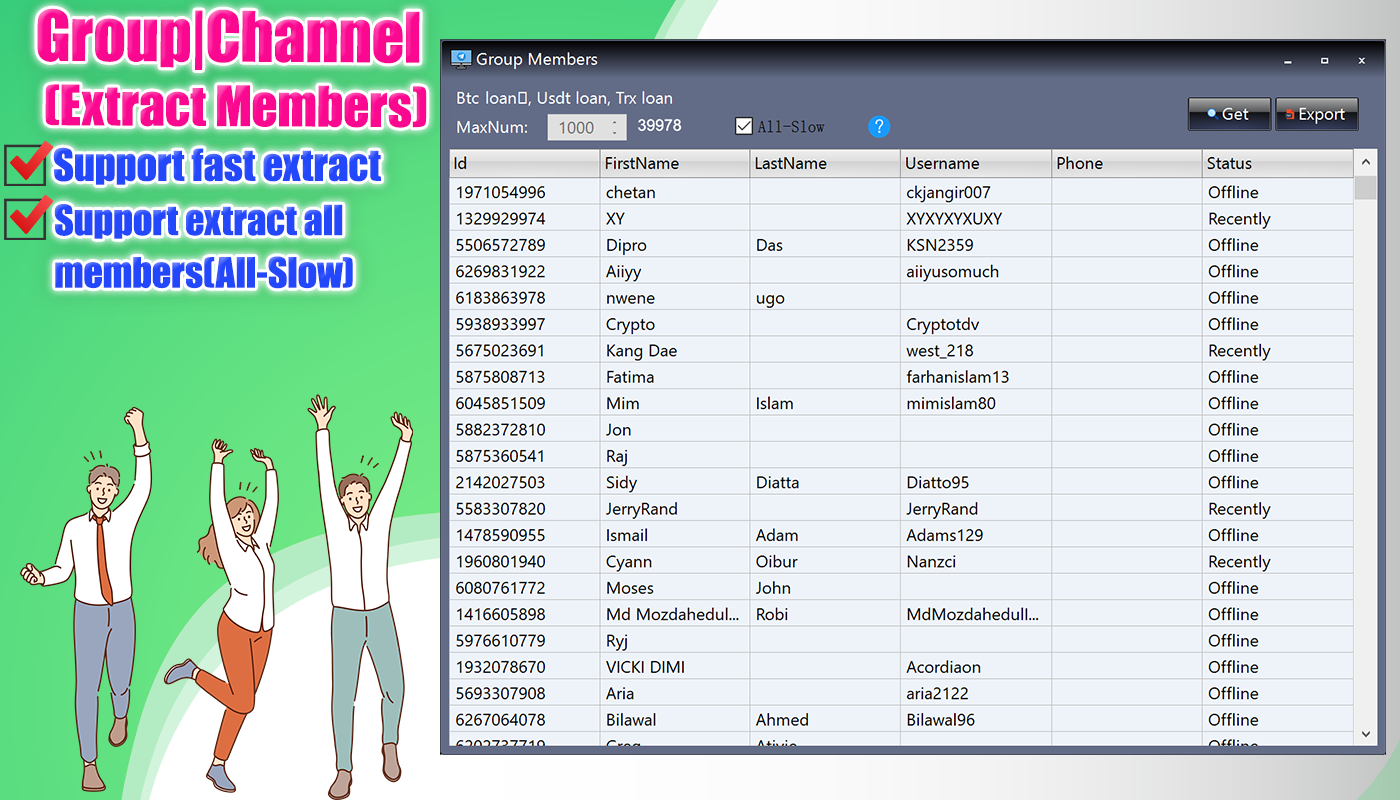 Telegram Contact & Group & Channel Extractor & Bulk Message Sender Pro telegram, telegram bot, telegram bulk invite, telegram bulk join, telegram bulk sender, Telegram extract member, telegram invite, telegram market, telegram Scrape member, telegram scraper, telegram scraper group, telegram scraper member, telegram sender