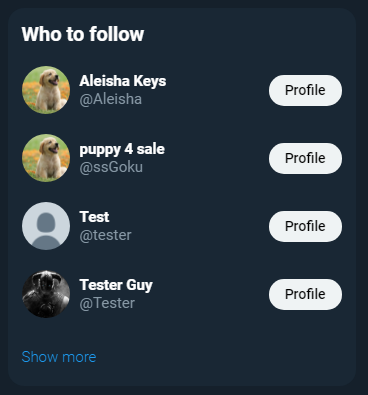 Suggested Follows