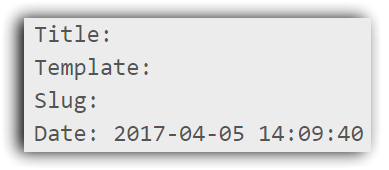 Date Metadata