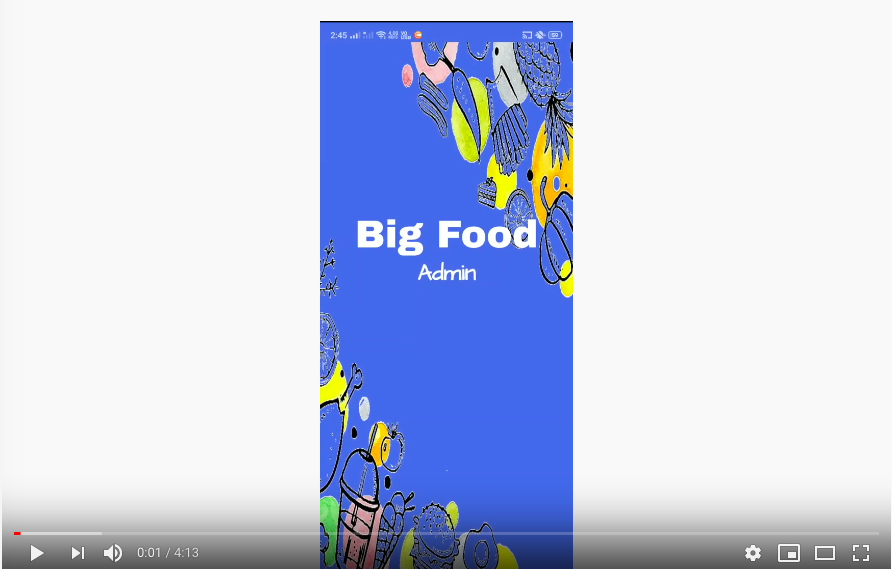 BIG FOOD ADMIN APP