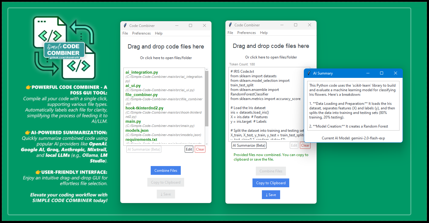 Simple Code Combiner