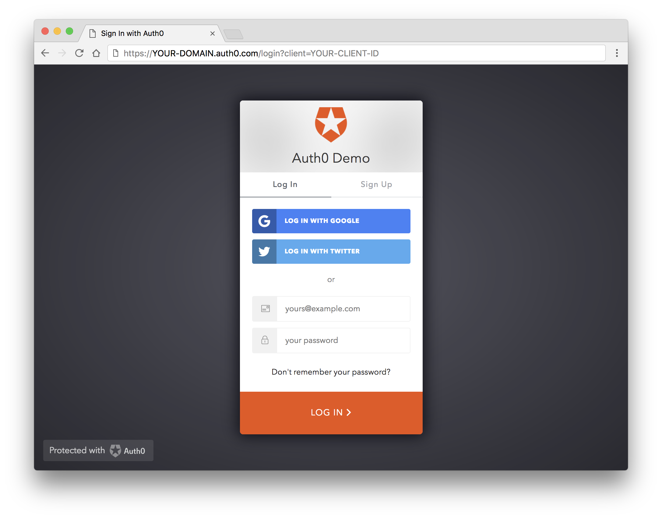 Auth0 Login Page