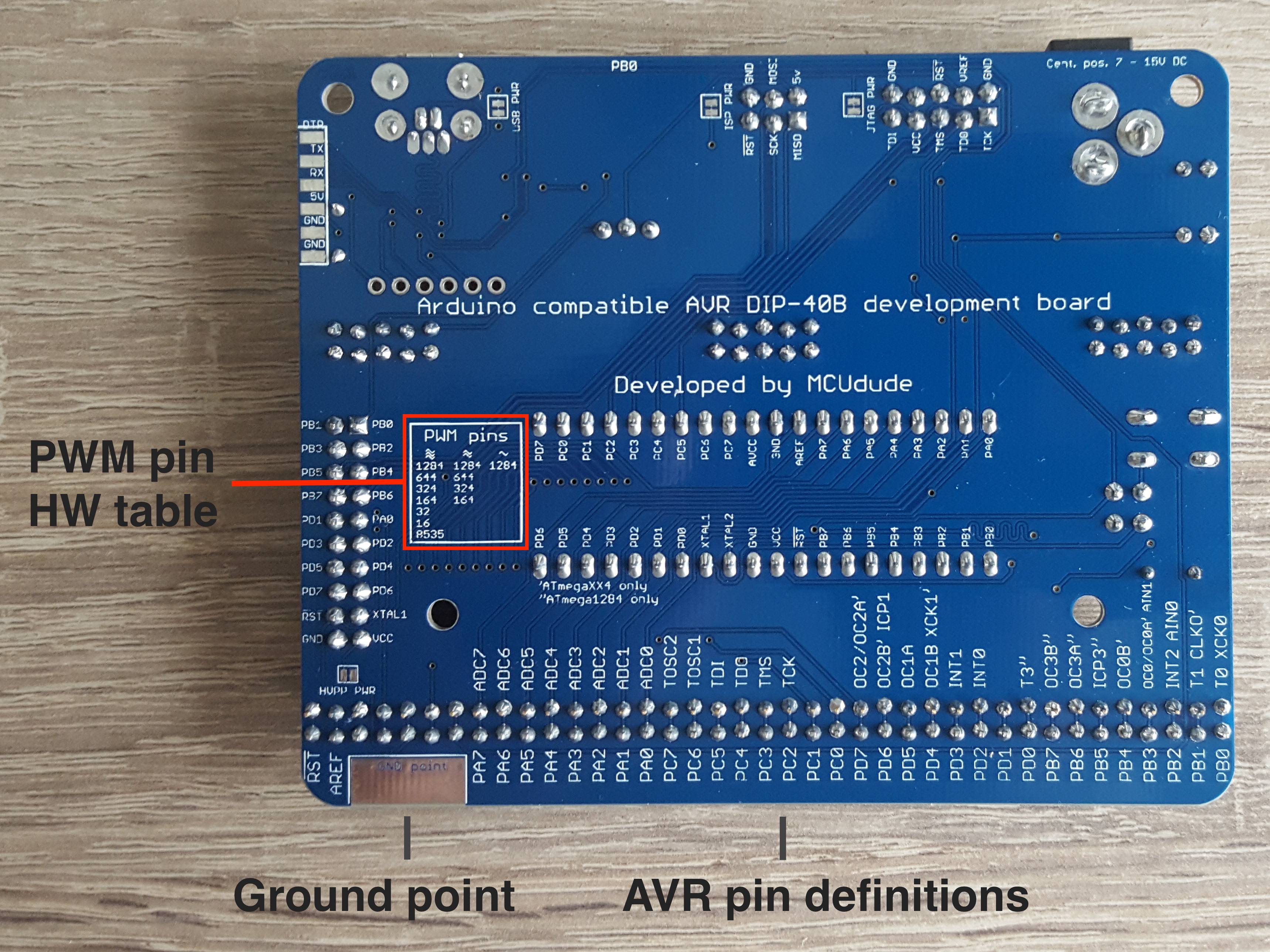 Development board back