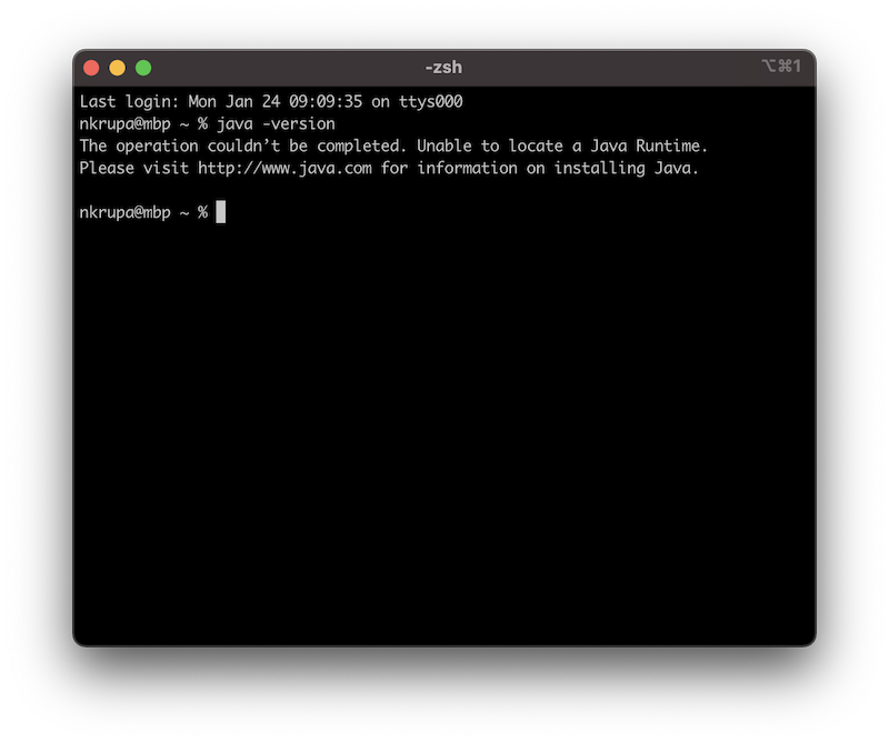 Terminal Java Version
