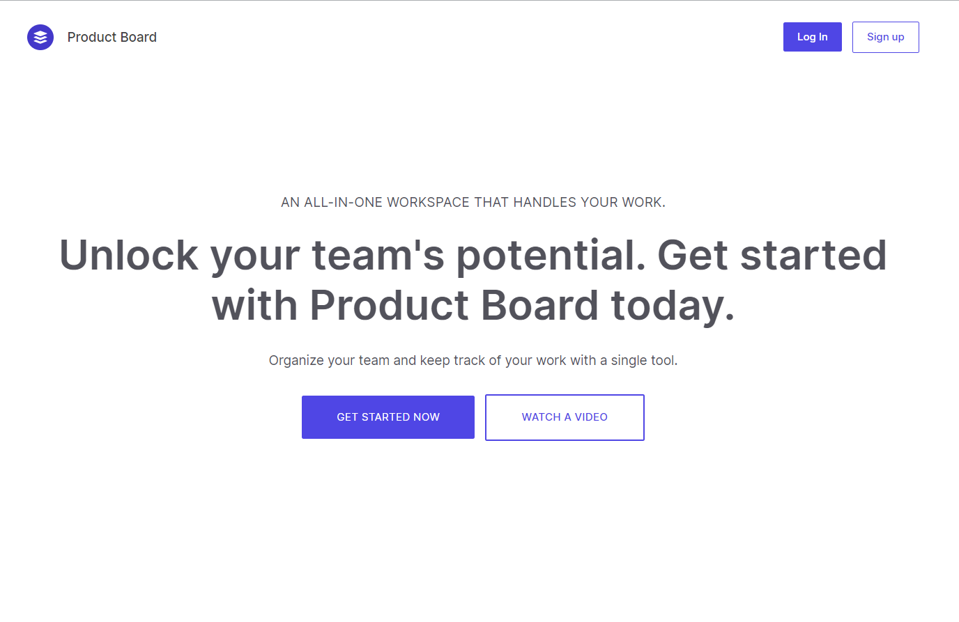 Product Board Landing Page