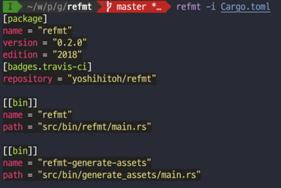 Syntax highlighting example