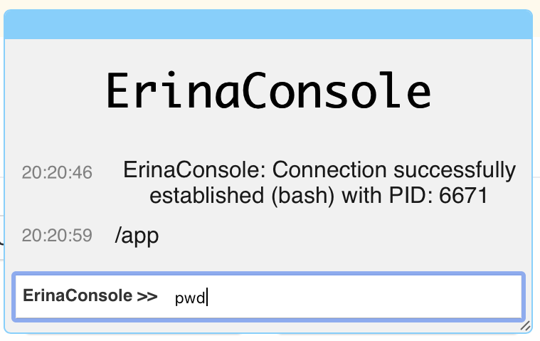 ErinaAdmin — ErinaConsole History