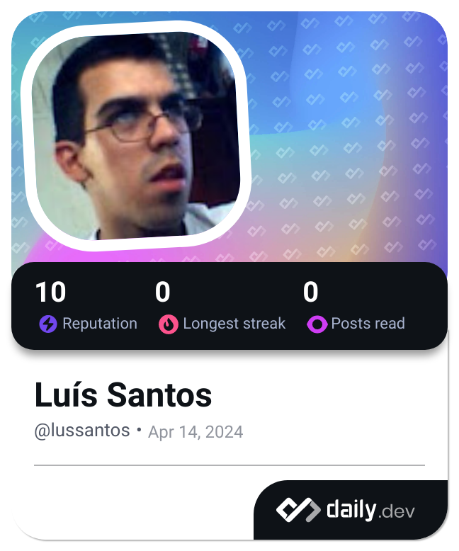 Luís Santos's Dev Card