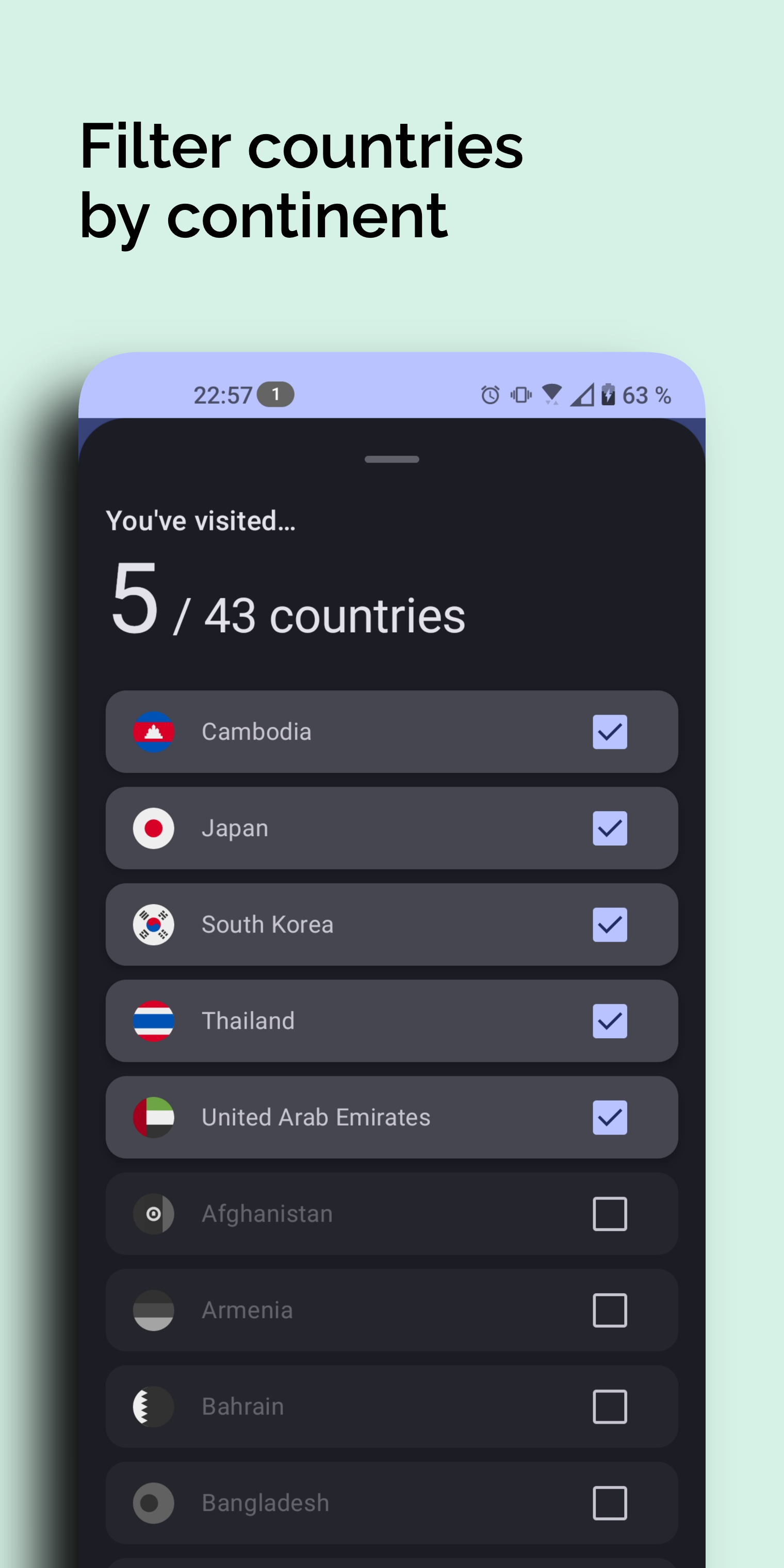 GitHub - r0shka/visited-countries: Native Android application to track ...