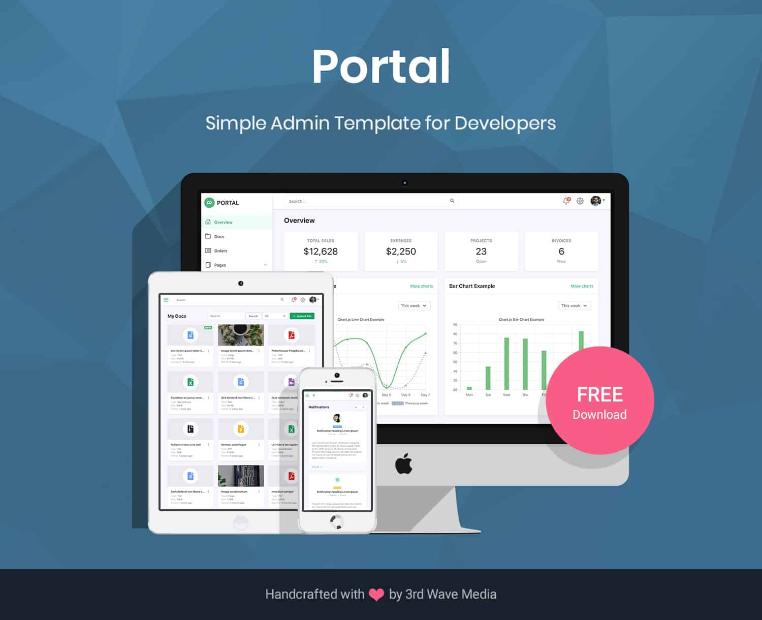 Portal-Bootstrap-Admin-Dashboard-Template-For-Developers