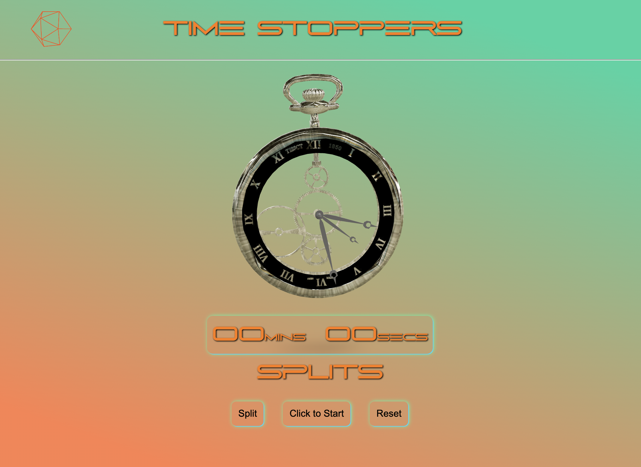 Screen shot of the Time Stoppers Application