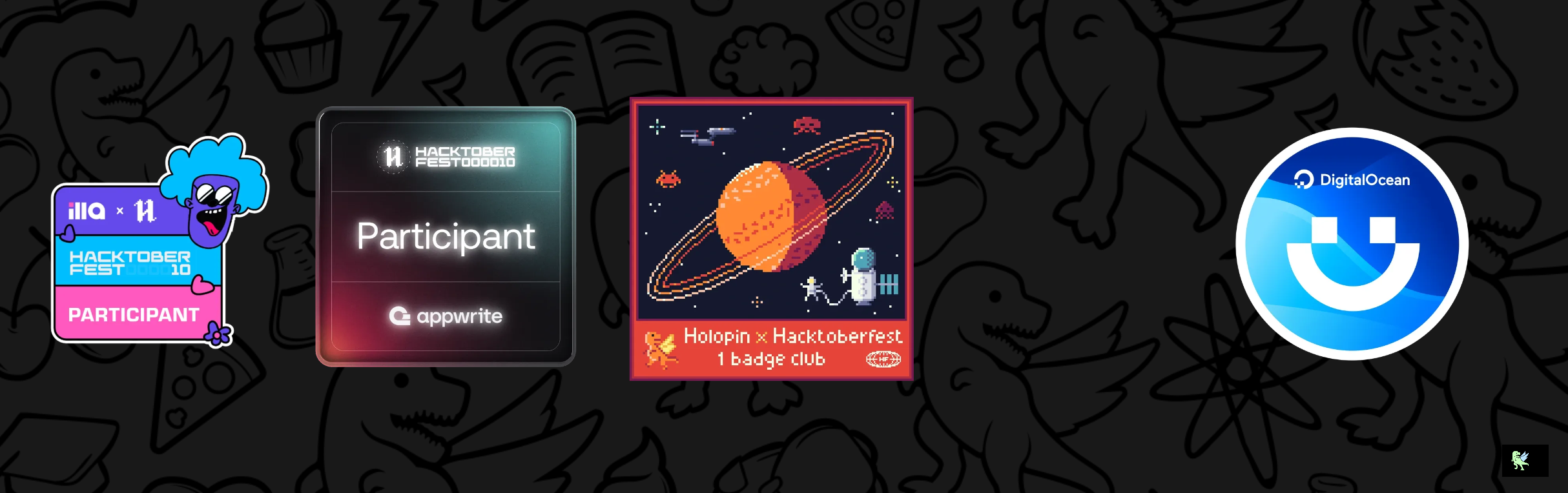 An image of @agcrisbp's Holopin badges, which is a link to view their full Holopin profile