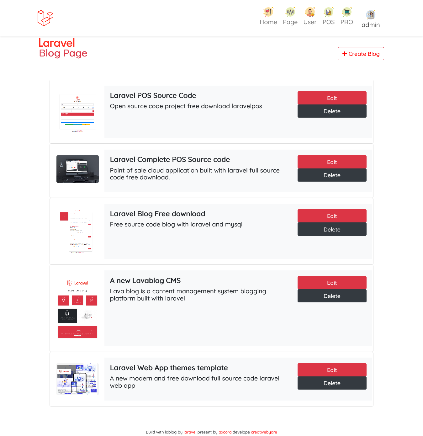 new laravel cms blog free download source code gratis