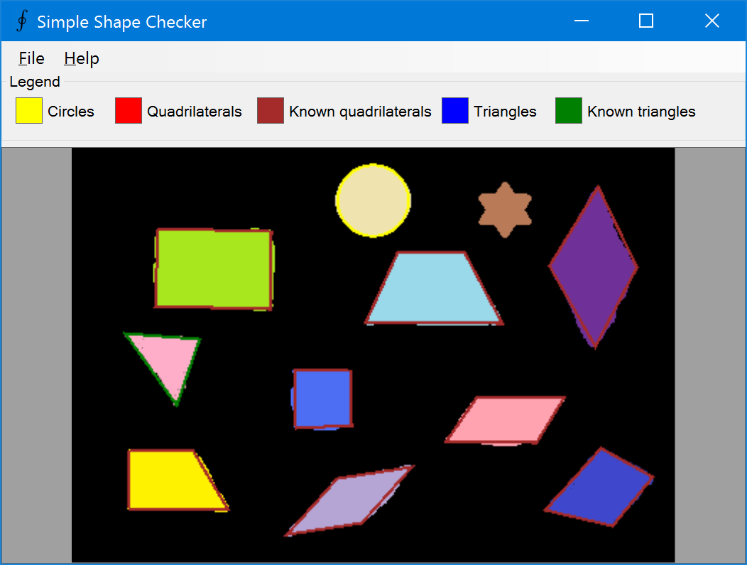 Shape identification with the SimpleShapeChecker class