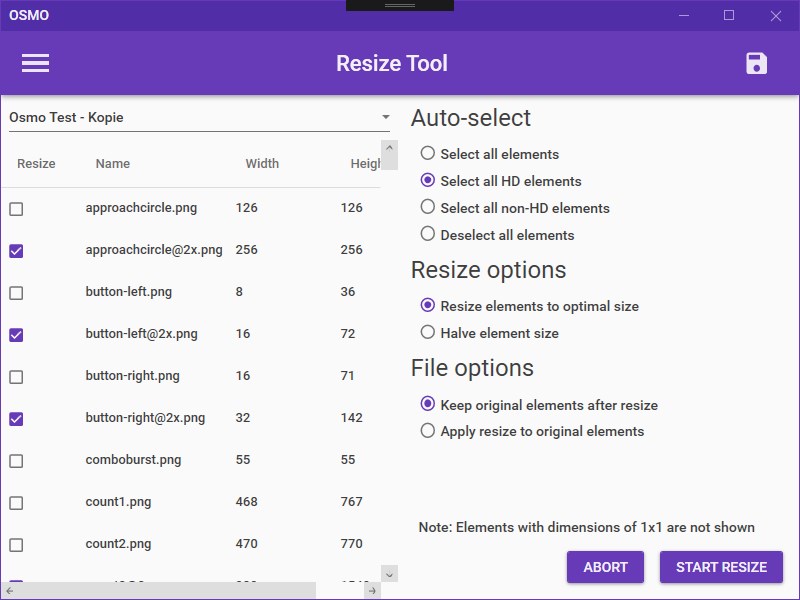 Resize Tool