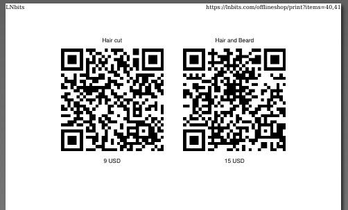 qr codes sheet