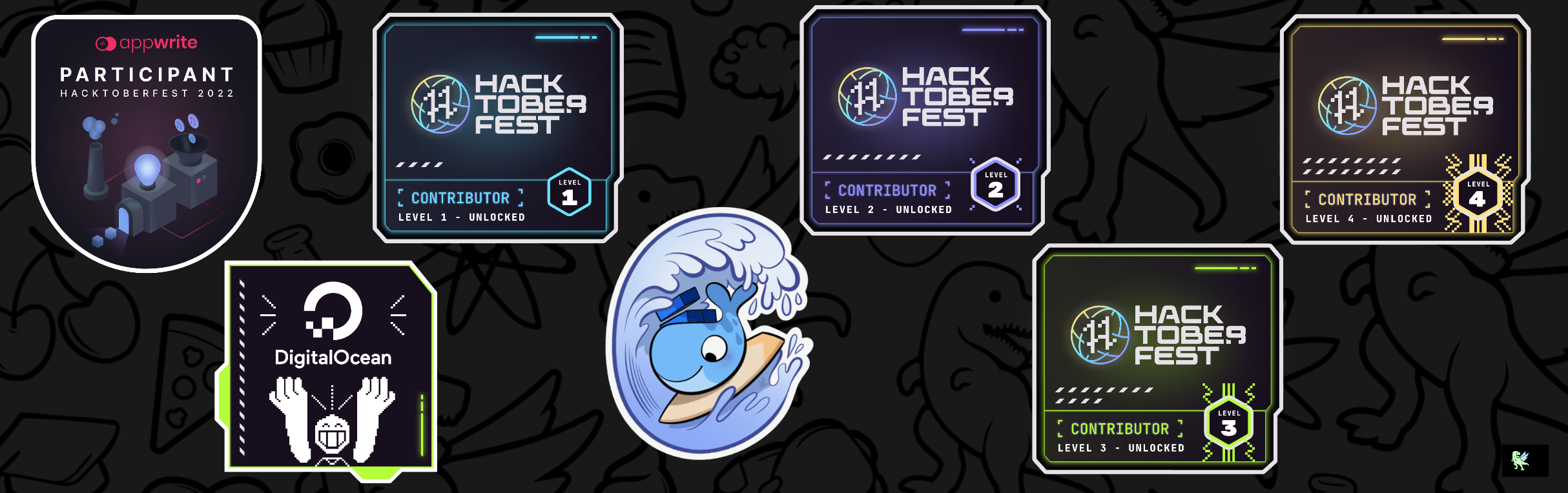 An image of @srv333's Holopin badges, which is a link to view their full Holopin profile