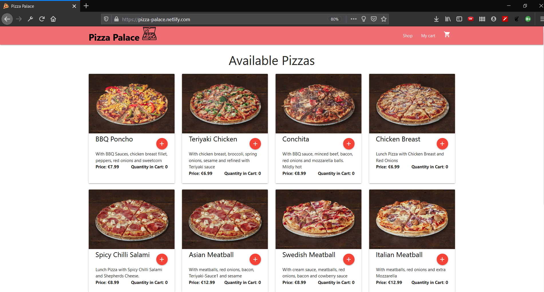 Order online @ Pizza Palace