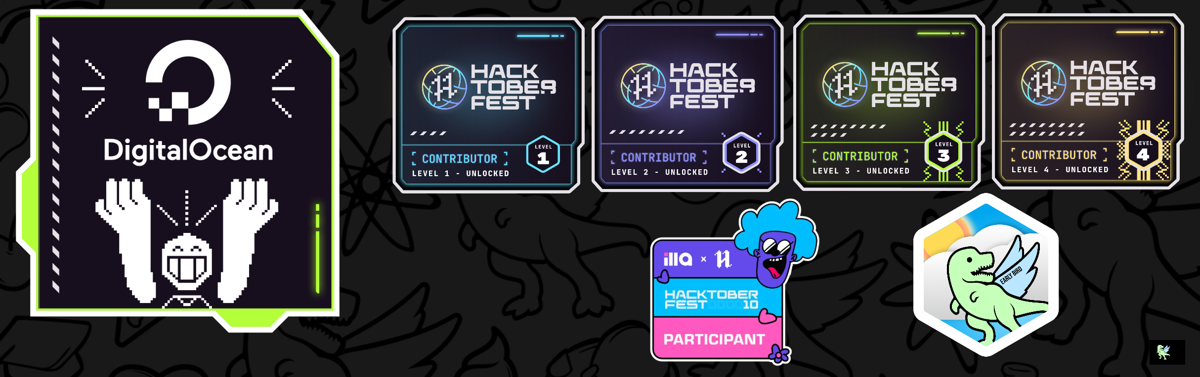 An image of @ssbarik's Holopin badges, which is a link to view their full Holopin profile