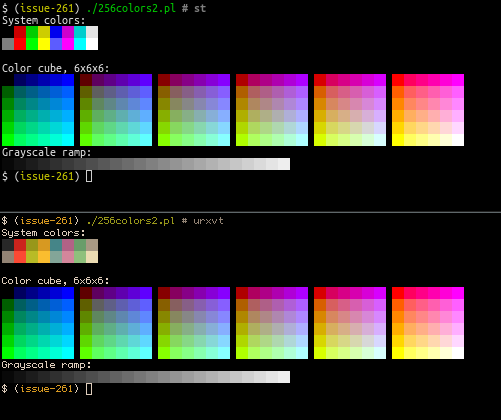 256-color Support (st+urxvt)