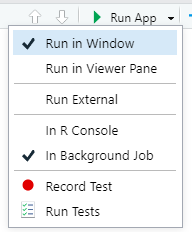 Choosing how R will launch the visualization tool