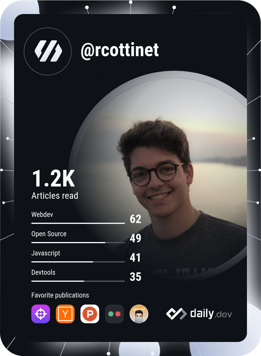 Roman Cottinet's Dev Card