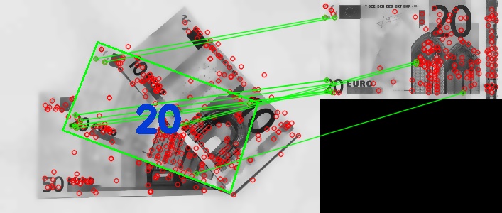 Fig. 5 - Detection of overlapping banknotes