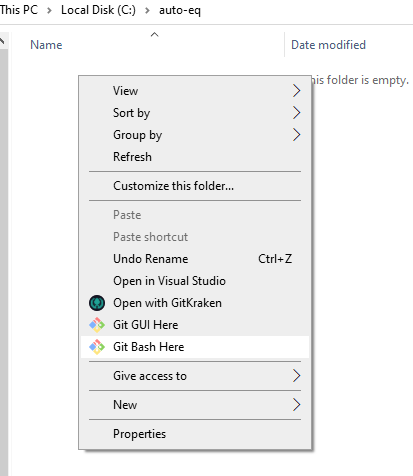 Git Bash Here