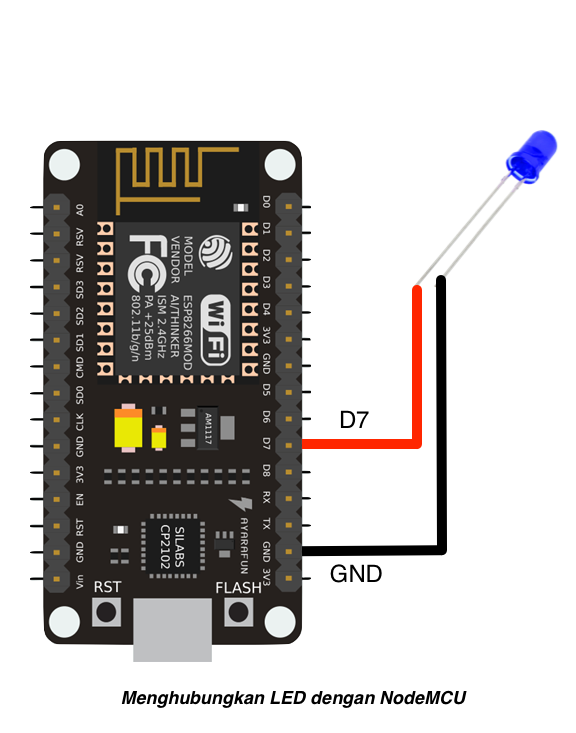 nodemcu led connection