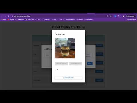 Robot Pantry Tracker Demo