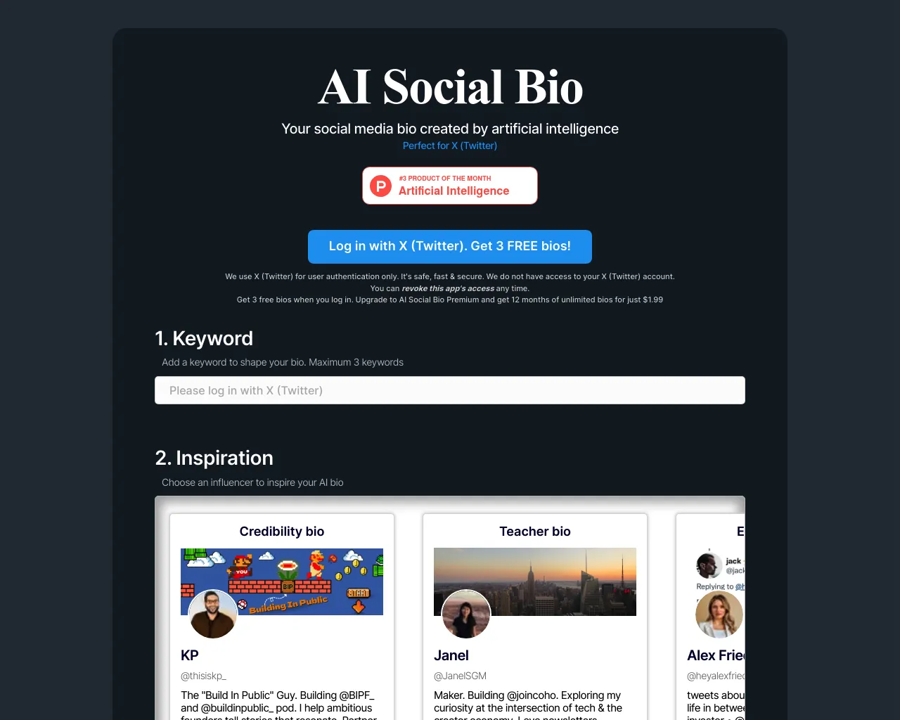 AI Social Bio