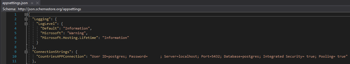 Image of setting up postgres credentials