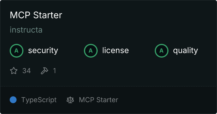 Starter MCP server