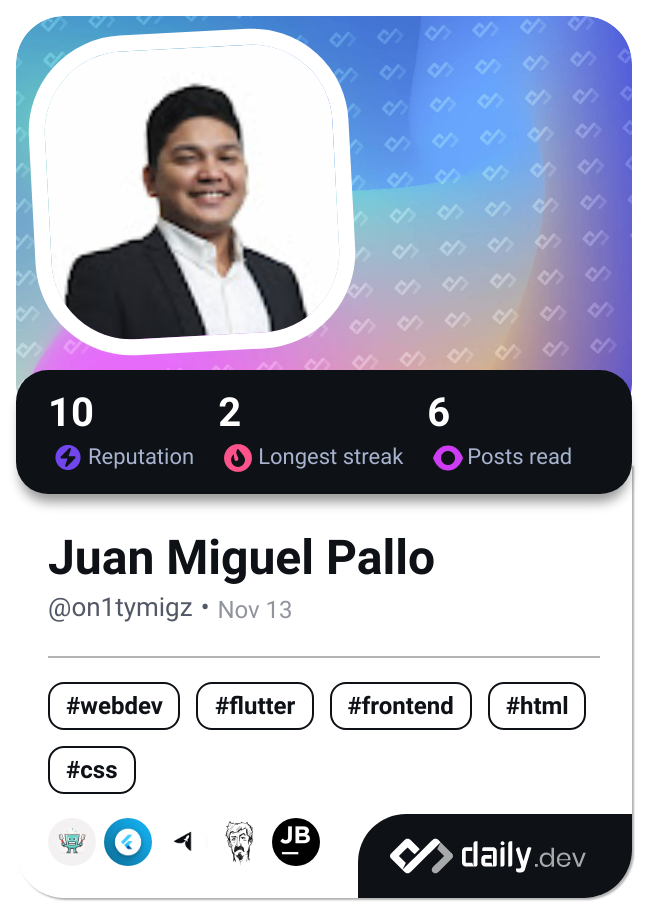 Juan Miguel Pallo's Dev Card