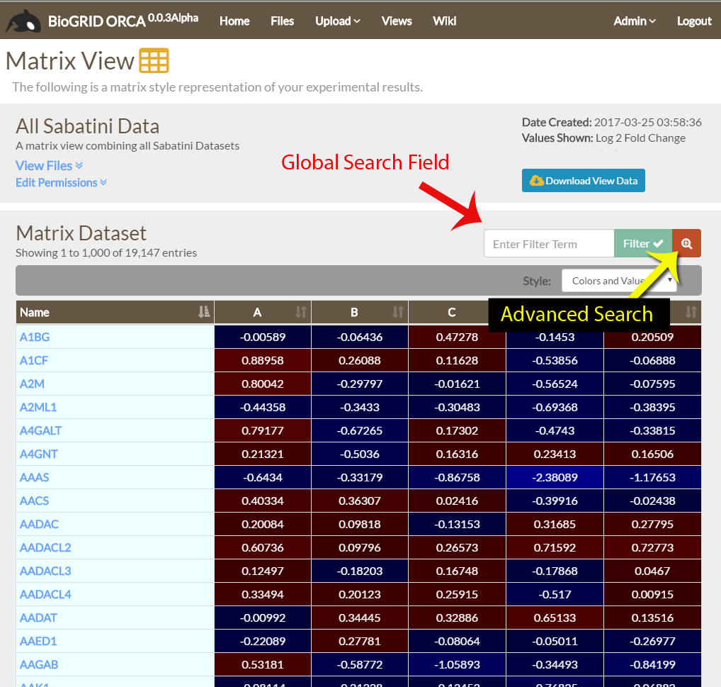 Search Filter Fields