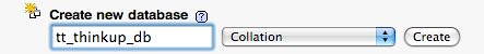Create ThinkUp db