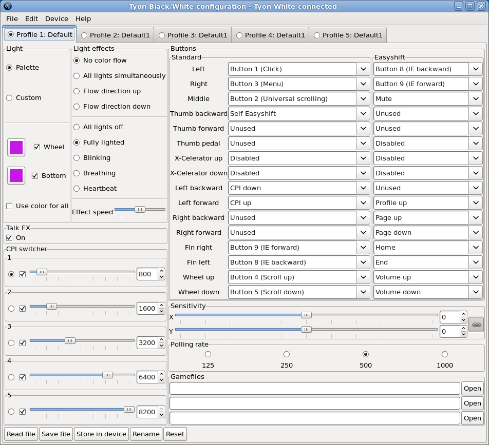 Roccat Linux mouse configuration