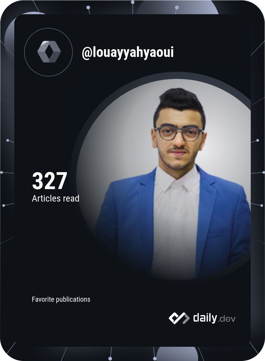 Louay Yahyaoui's Dev Card