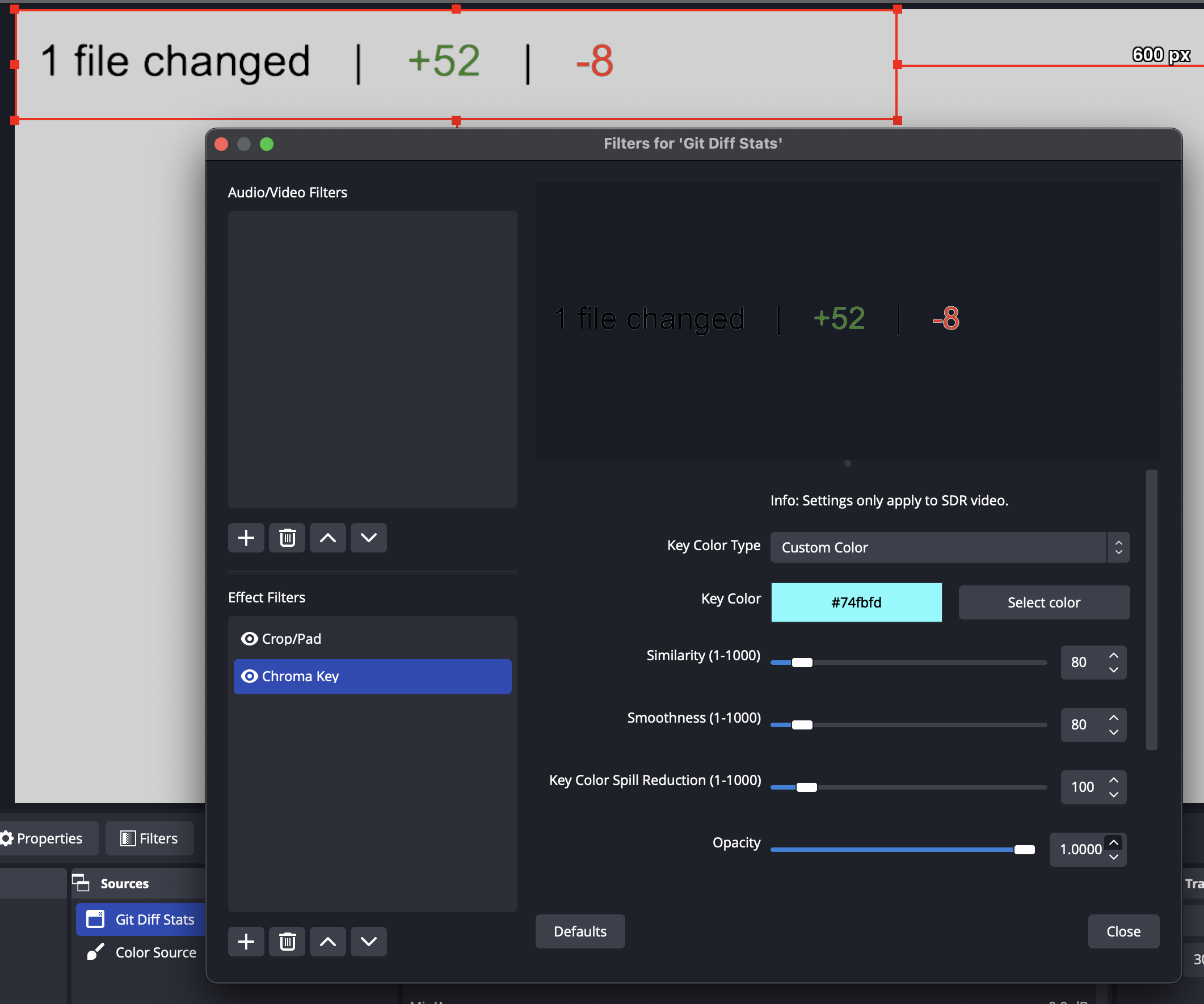 Chroma Key Settings