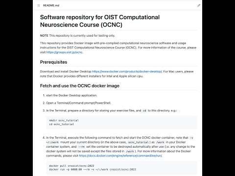 OCNC Docker Video