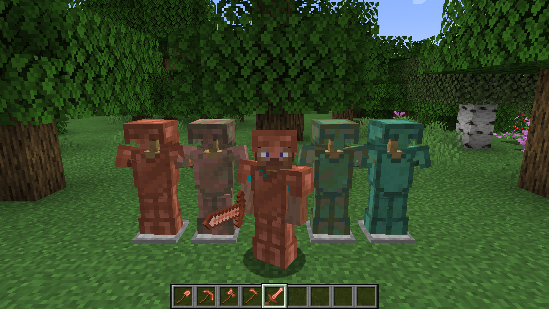 The four copper armor sets