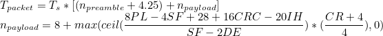 Equation to calculate the time on air