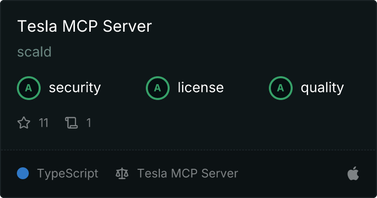 Tesla Server MCP server